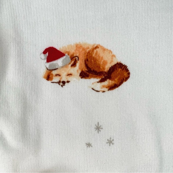 Gilly Hicks Dreamworthy Soft Jumpsuit Christmas Foxes White size Small - Picture 12 of 15